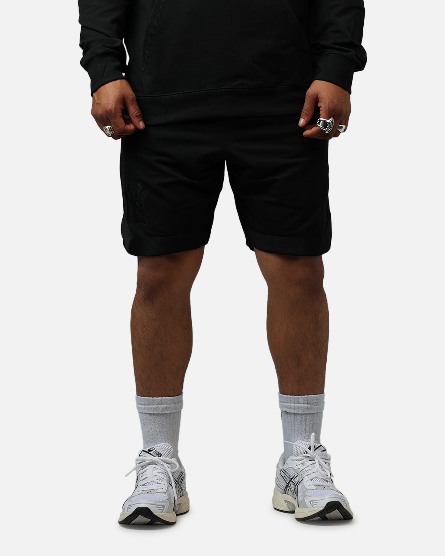 New Era New York Yankees Logo Select Shorts Black/Black、mySite、zt4zffjzw