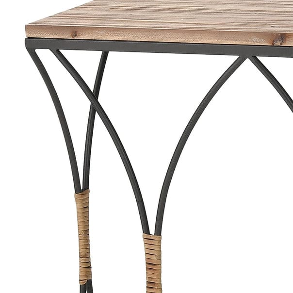 Set of 2 Fisher Island Wood & Metal Console Tables、mySite、g9winljtr