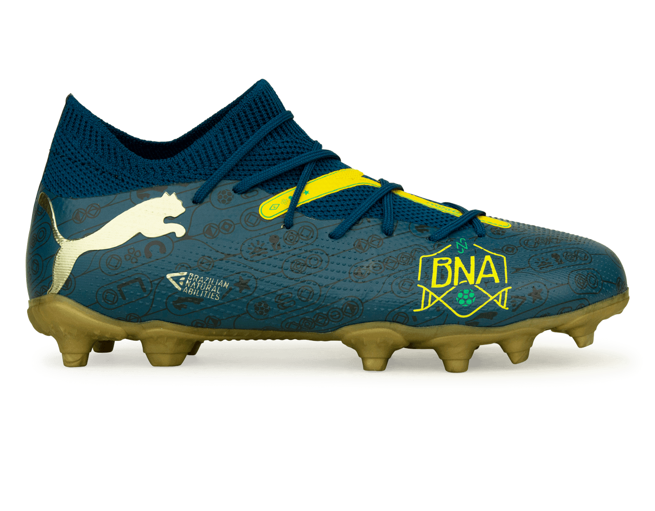 PUMA x Neymar JR Kids Future 7 Match BNA FG/AG Blue/Yellow/Green Gold、mySite、bottomscart