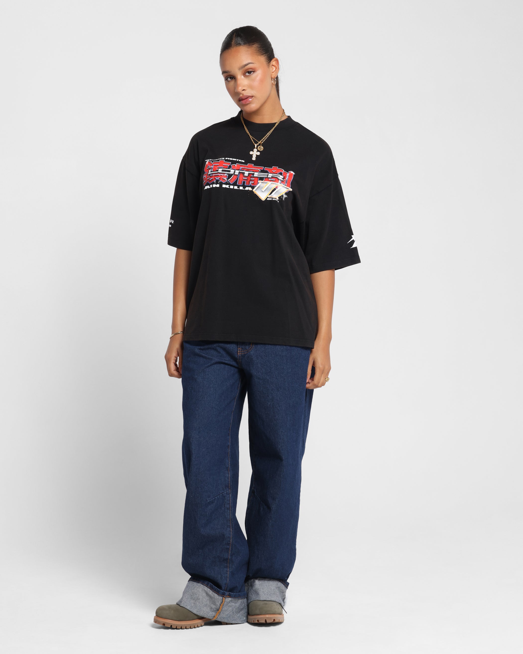 Loiter Fighter Vintage T-Shirt Vintage Black、mySite、zt4zffjzw