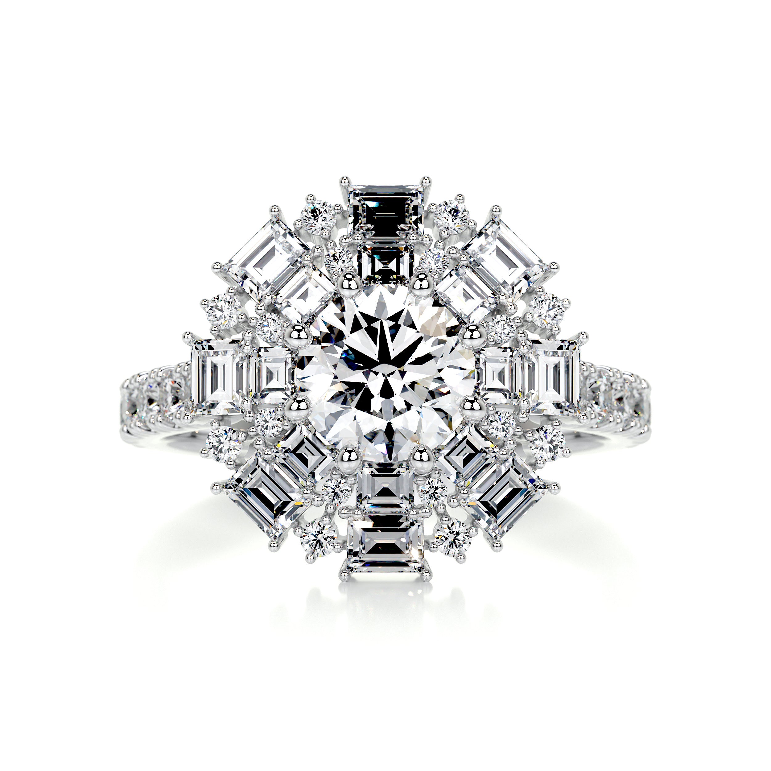 Snowflake Diamond Engagement Ring -Platinum、mySite、hinf8tx79