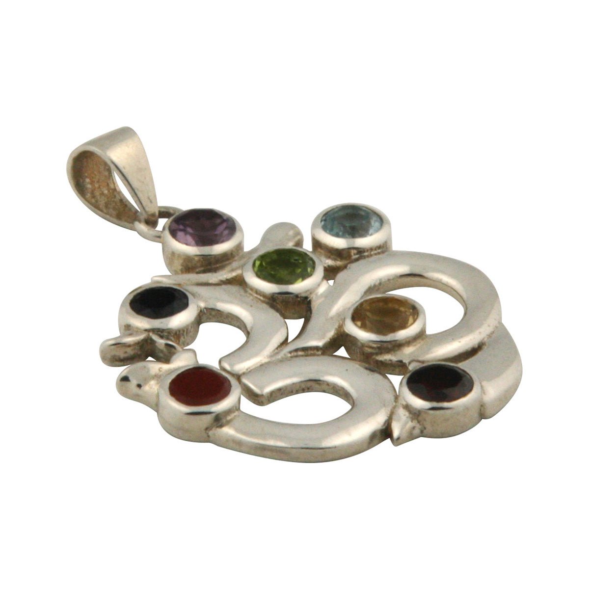 Sterling Silver Chakra Om Pendant by Buddha Groove、mySite、topwebapps