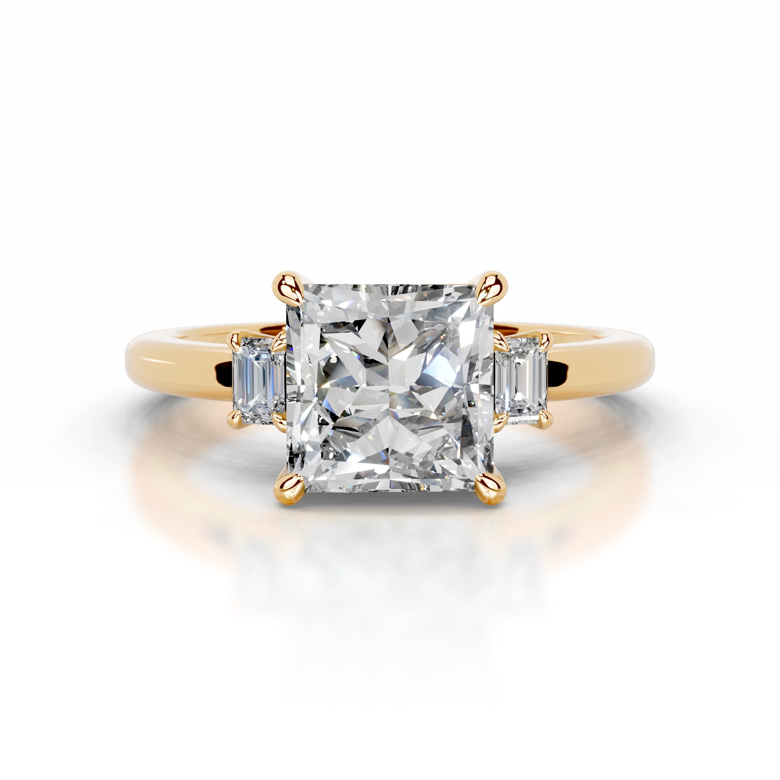 Luz Diamond Engagement Ring - 18K Yellow Gold、mySite、hinf8tx79