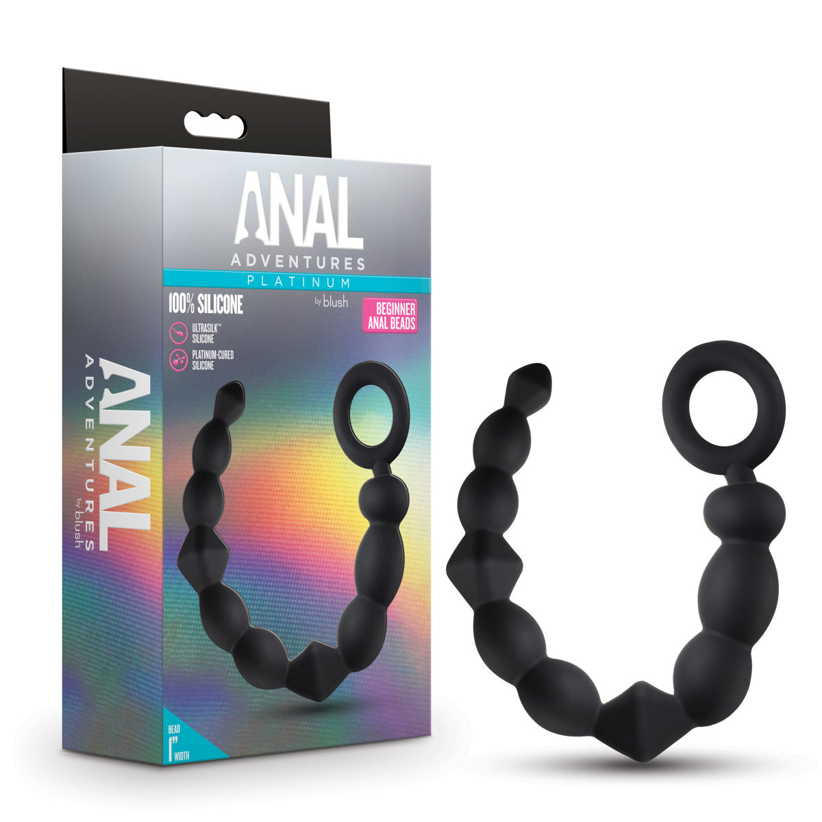 Anal Adventures Platinum By Blush® | Beginner Black 9.75-Inch Anal Beads、mySite、bottomscart
