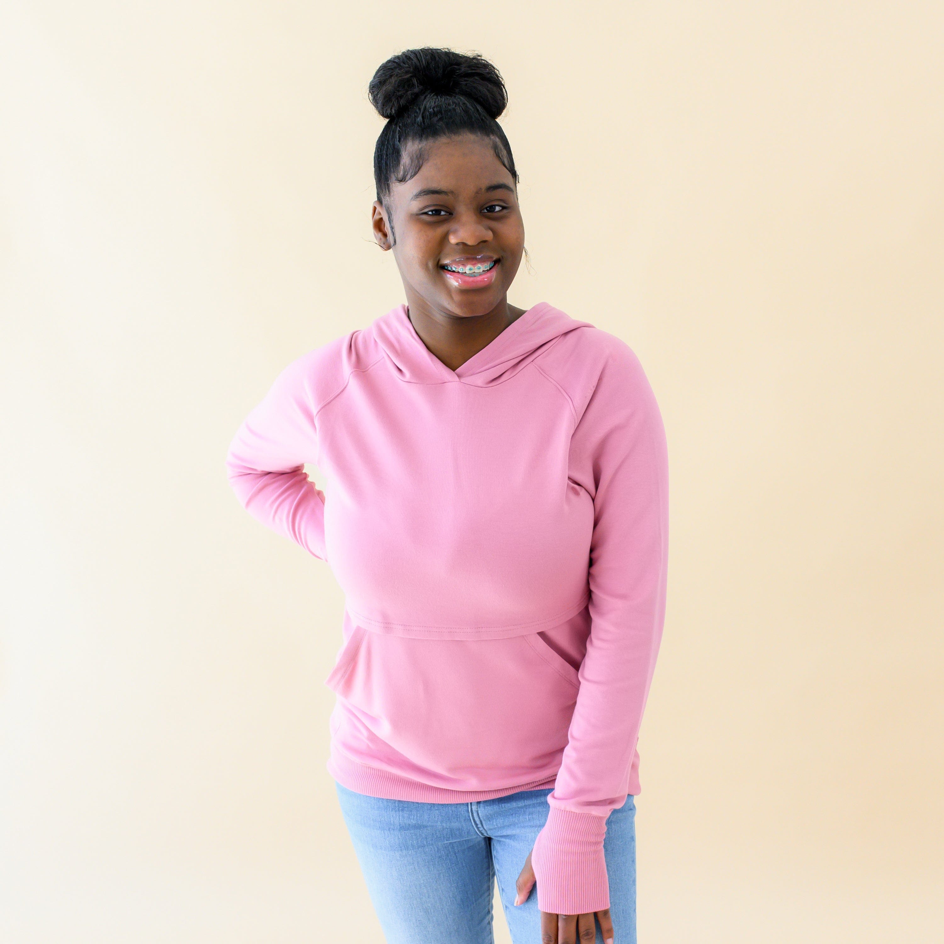  Women's French Terry Nursing Hoodie in Apple Blossom、mySite、layawaytickets