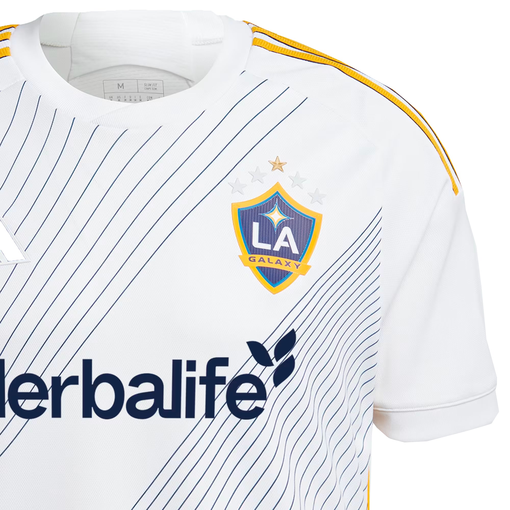 adidas Men's LA Galaxy 2024/25 Authentic Home Jersey White/Blue、mySite、noshort