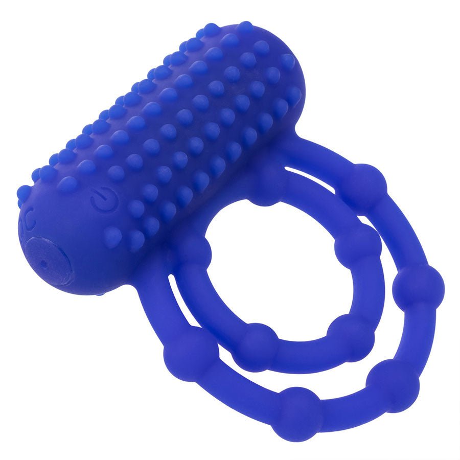 Silicone Rechargeable 10 Bead Maximus Double Cock Ring Blue、mySite、bottomscart