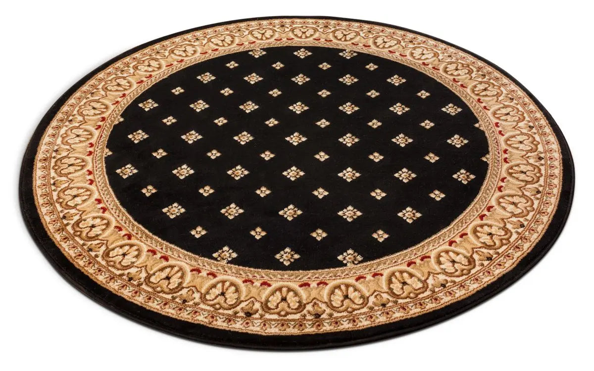 Hudson Terrace Black Traditional Round Rug、mySite、gigharbornorthrealestate