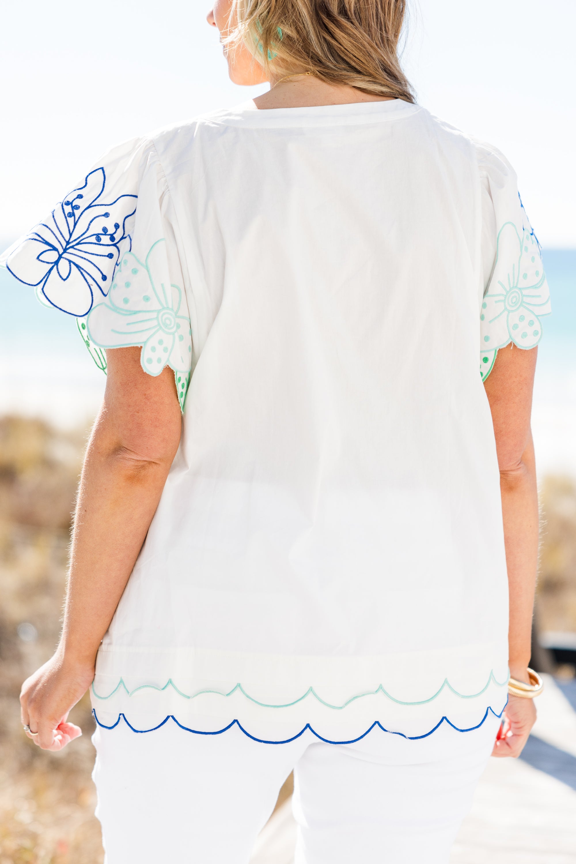  All The Time We Have Top, Off White-Blue、mySite、justintrudeaud