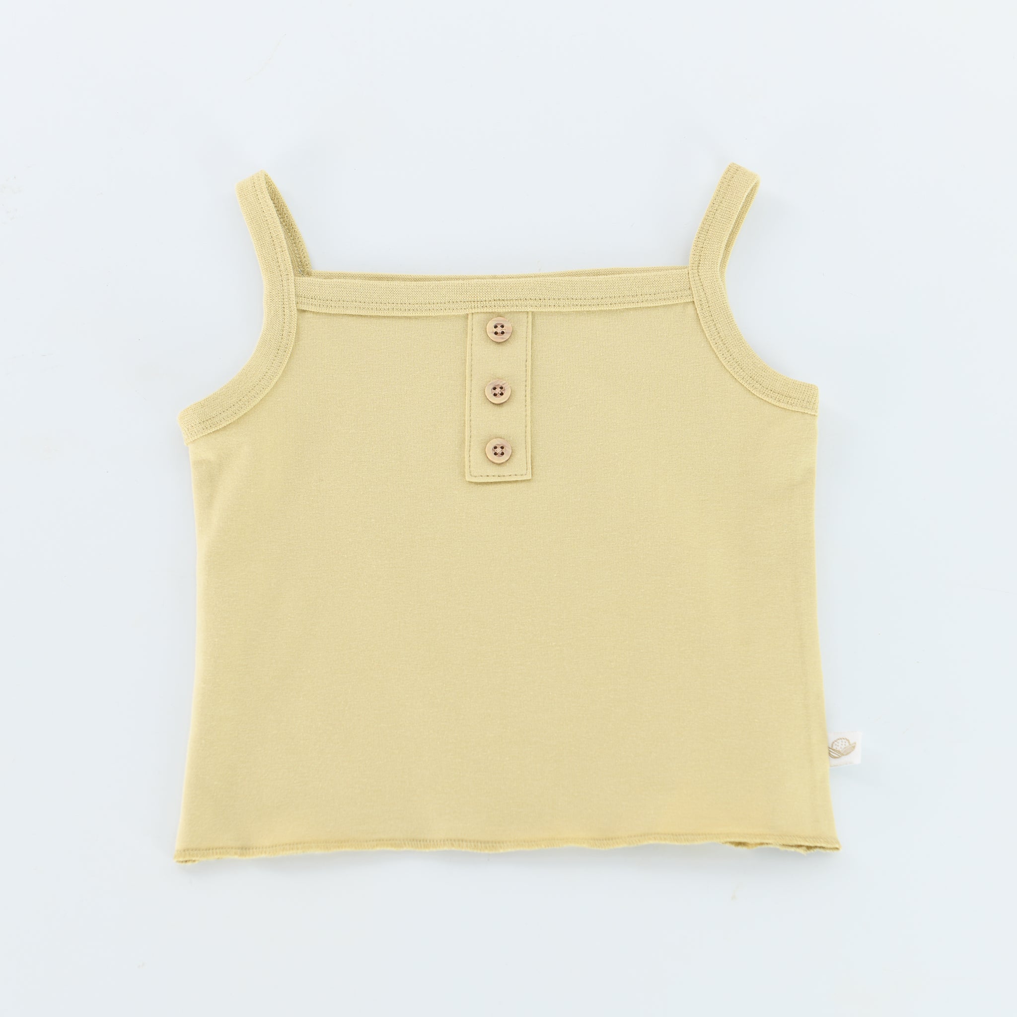 Organic Button Tank - Green Tea、mySite、g9winljtr