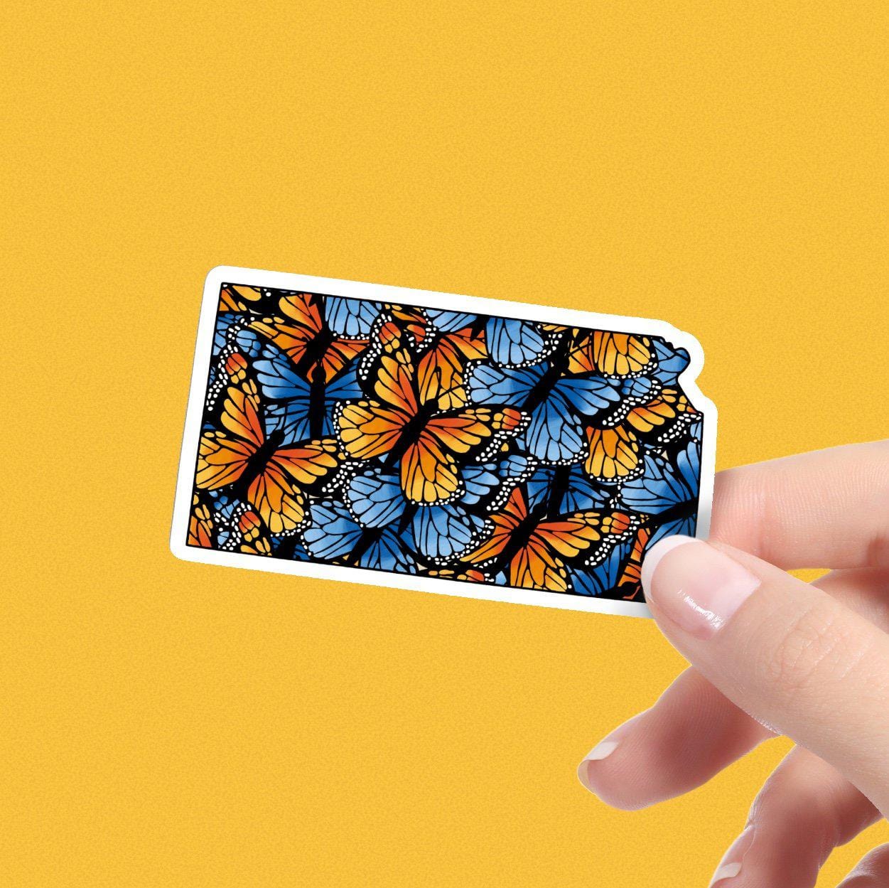  Kansas Butterfly Pattern Sticker、mySite、elrpsem3k