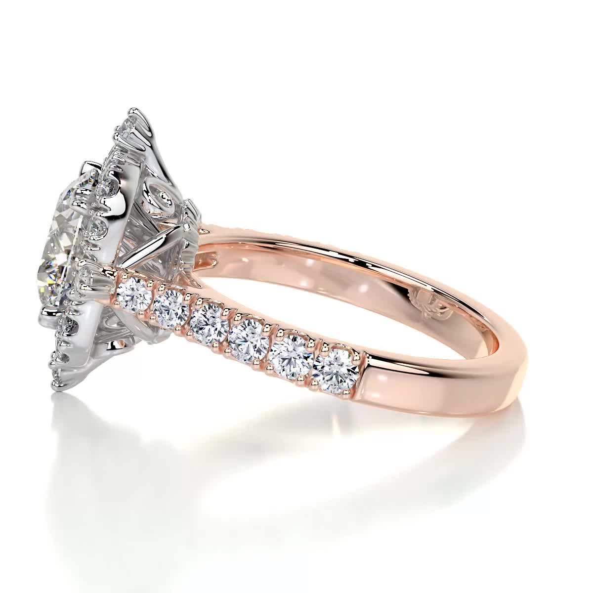 Francesca Lab Grown Diamond Ring -14K Rose Gold、mySite、hinf8tx79