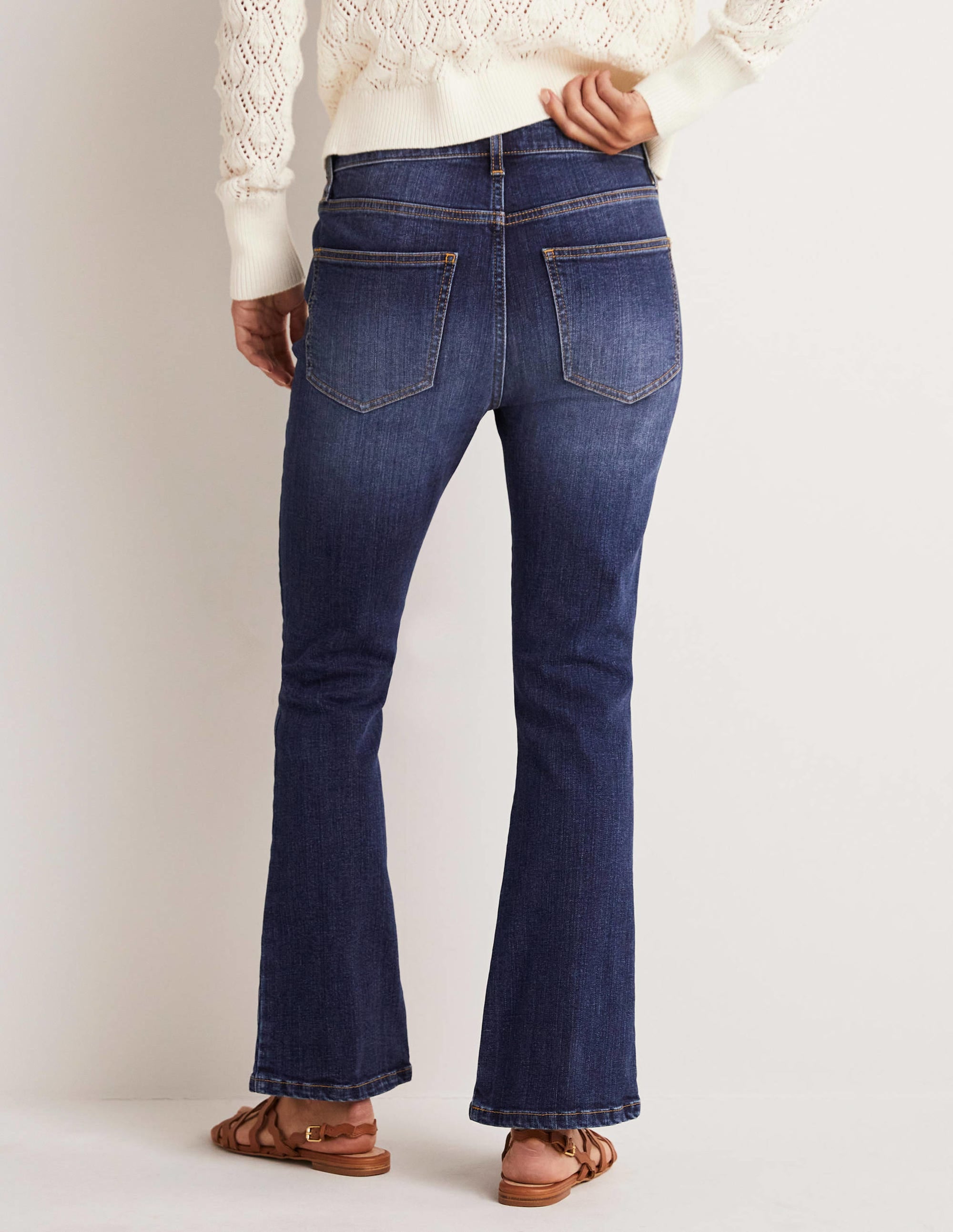  Fitted Cropped Flare Jeans-Dark Vintage、mySite、ashleygrahame