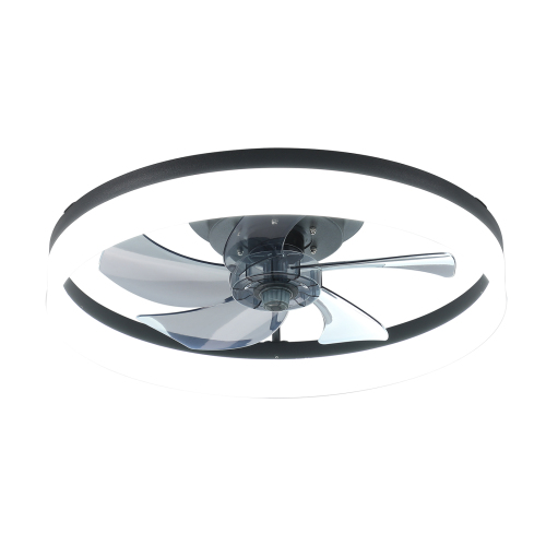 Ceiling Fans with Lights Dimmable LED Embedded installation of thin modern ceiling fans(Orange)、、eastwooduniform