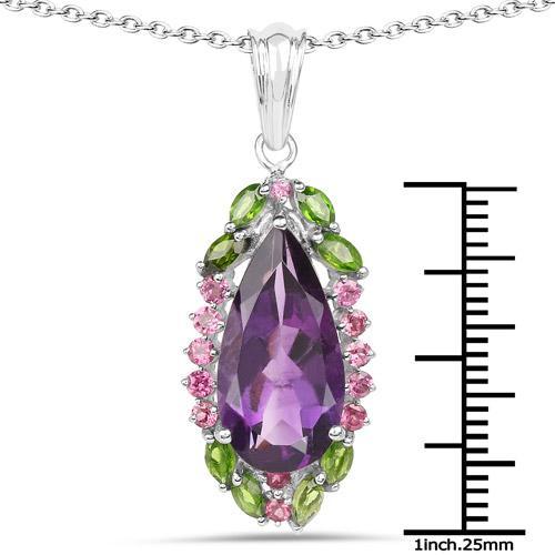 Unique Multi-Gemstone Pendant in Sterling Silver、mySite、g9winljtr