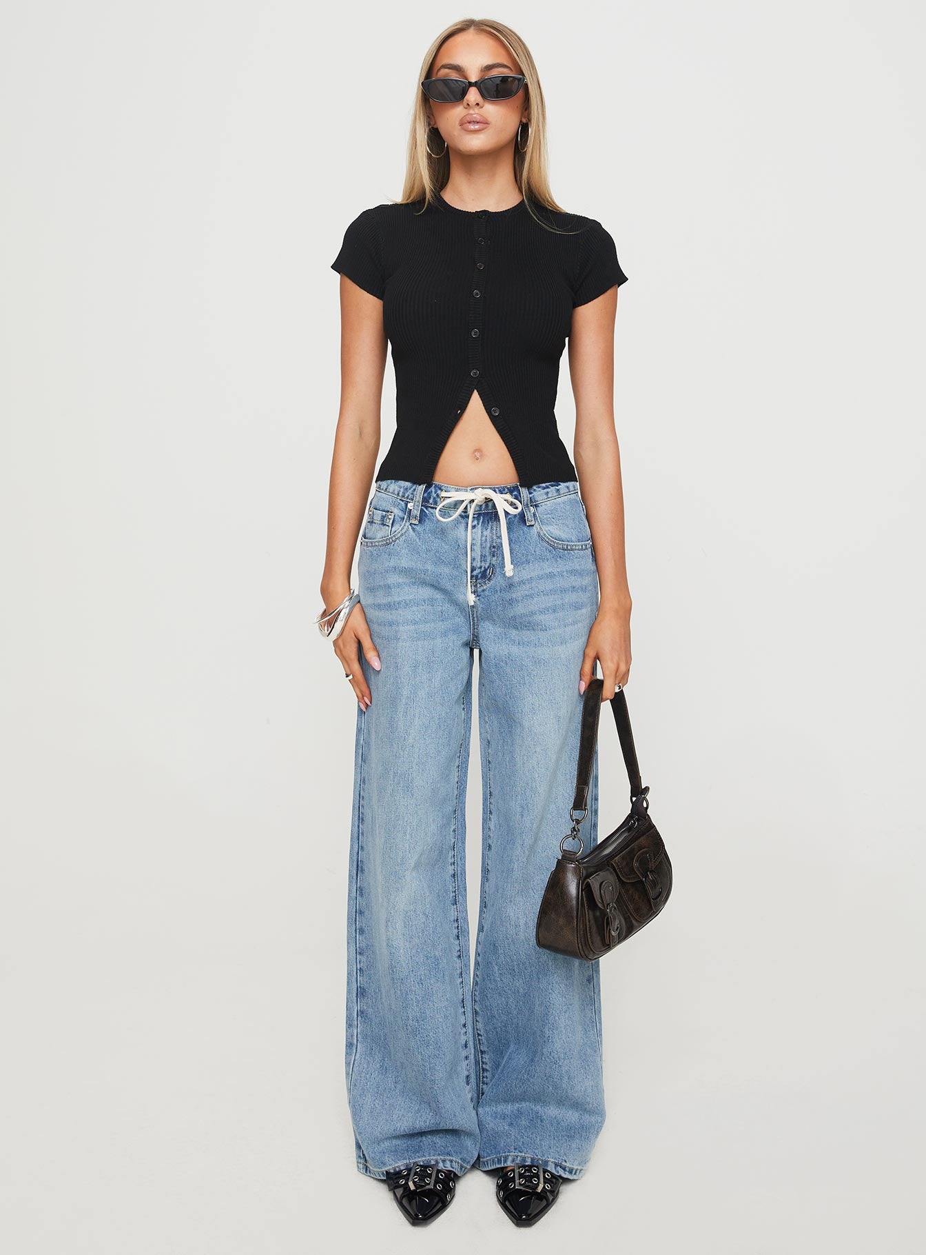 Suzu Knit Top Black、mySite、solidvoid