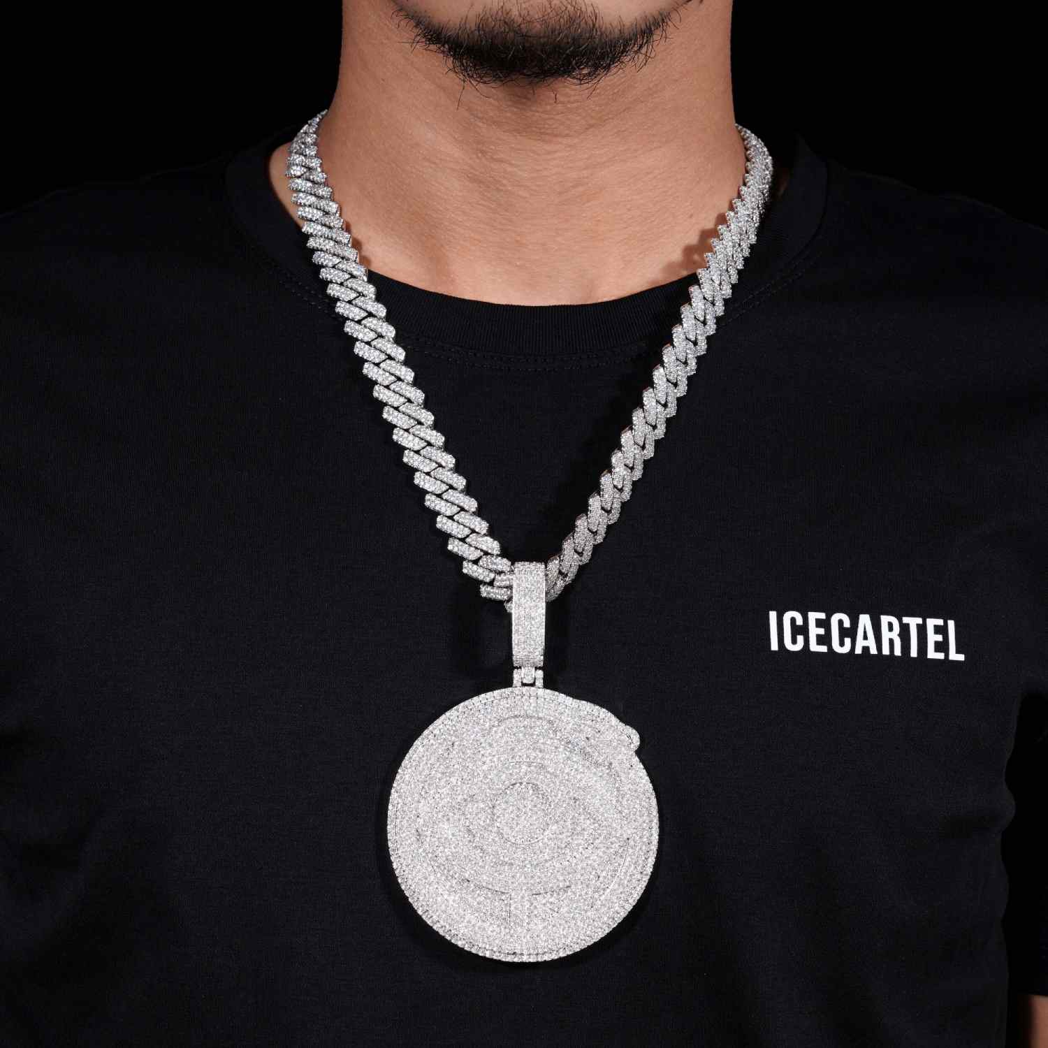 Custom Snake Moissanite Circle Pendant 14k Gold、mySite、hinf8tx79