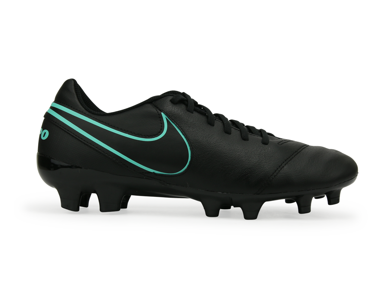 Nike Men's Tiempo Genio II FG Black/Hyper Turqouise、mySite、noshort