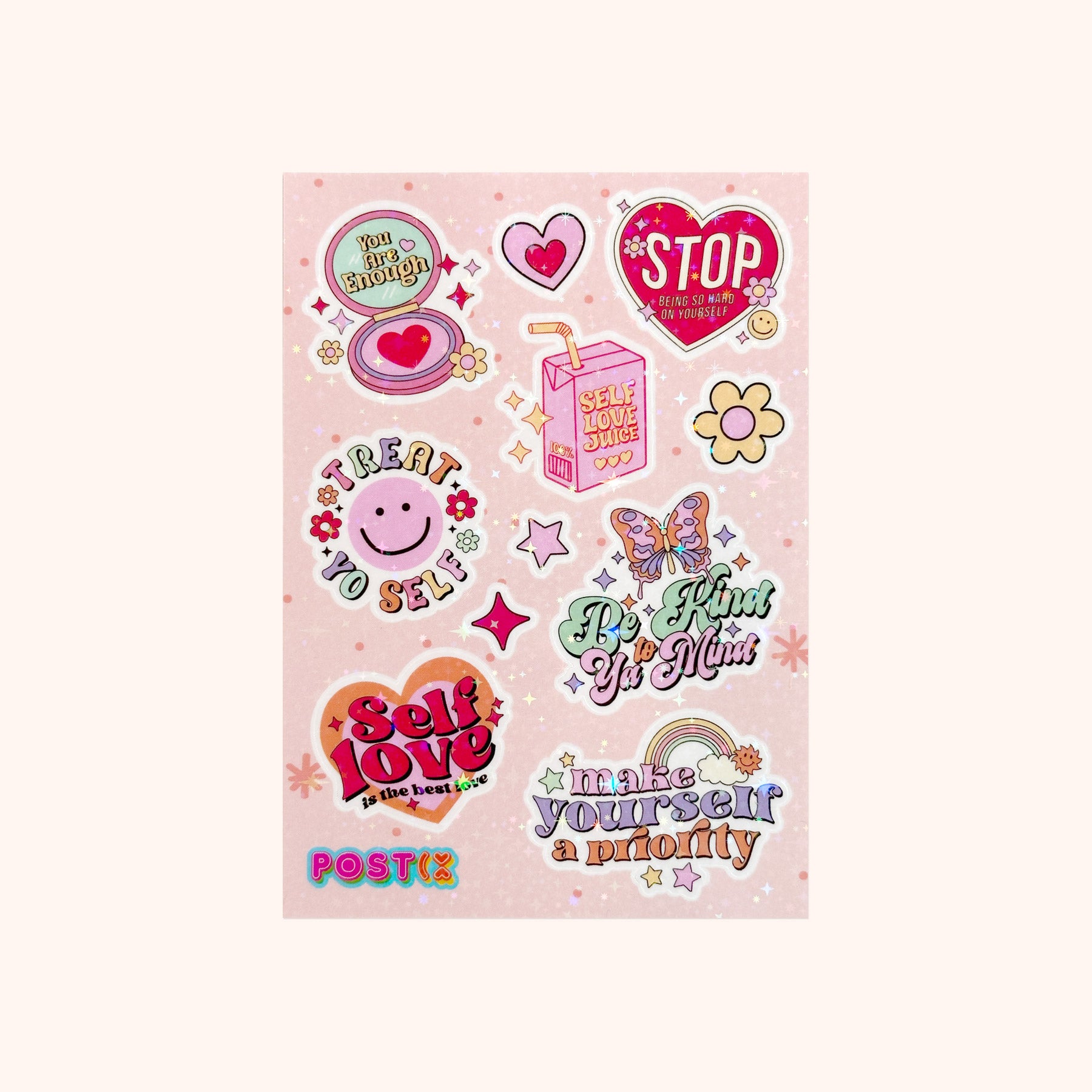  Love Ya Self Hologram Sticker Sheet、mySite、ghnorth