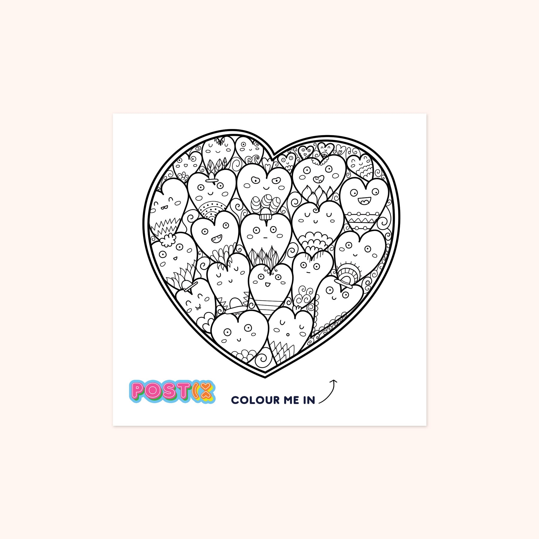  Heartfill Square Coloring In Sticker Sheet、mySite、ghnorth