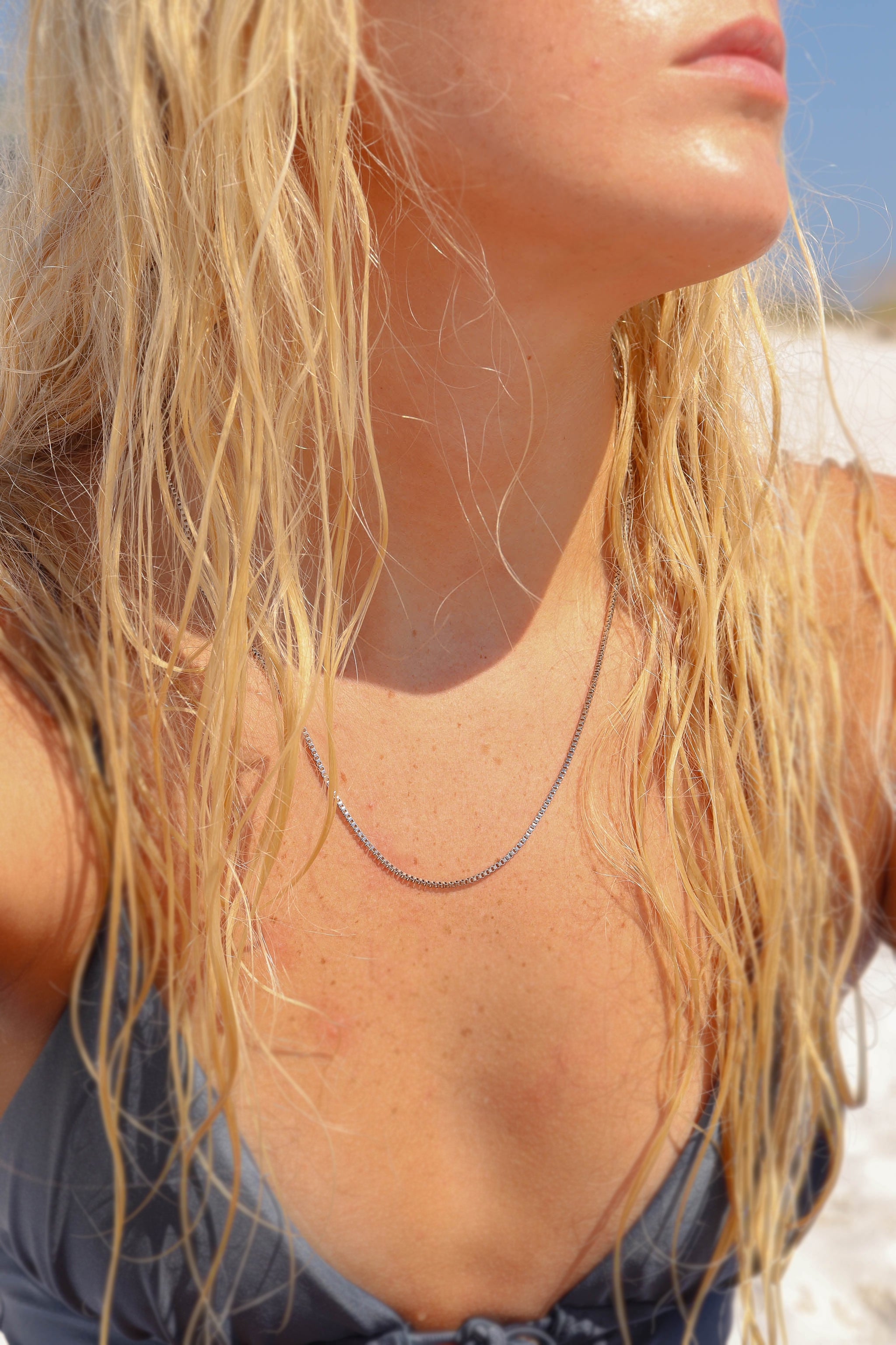 18K Gold PVD Stainless Steel 1.5mm Box Chain Necklace / CHJ2036、mySite、dreamappss