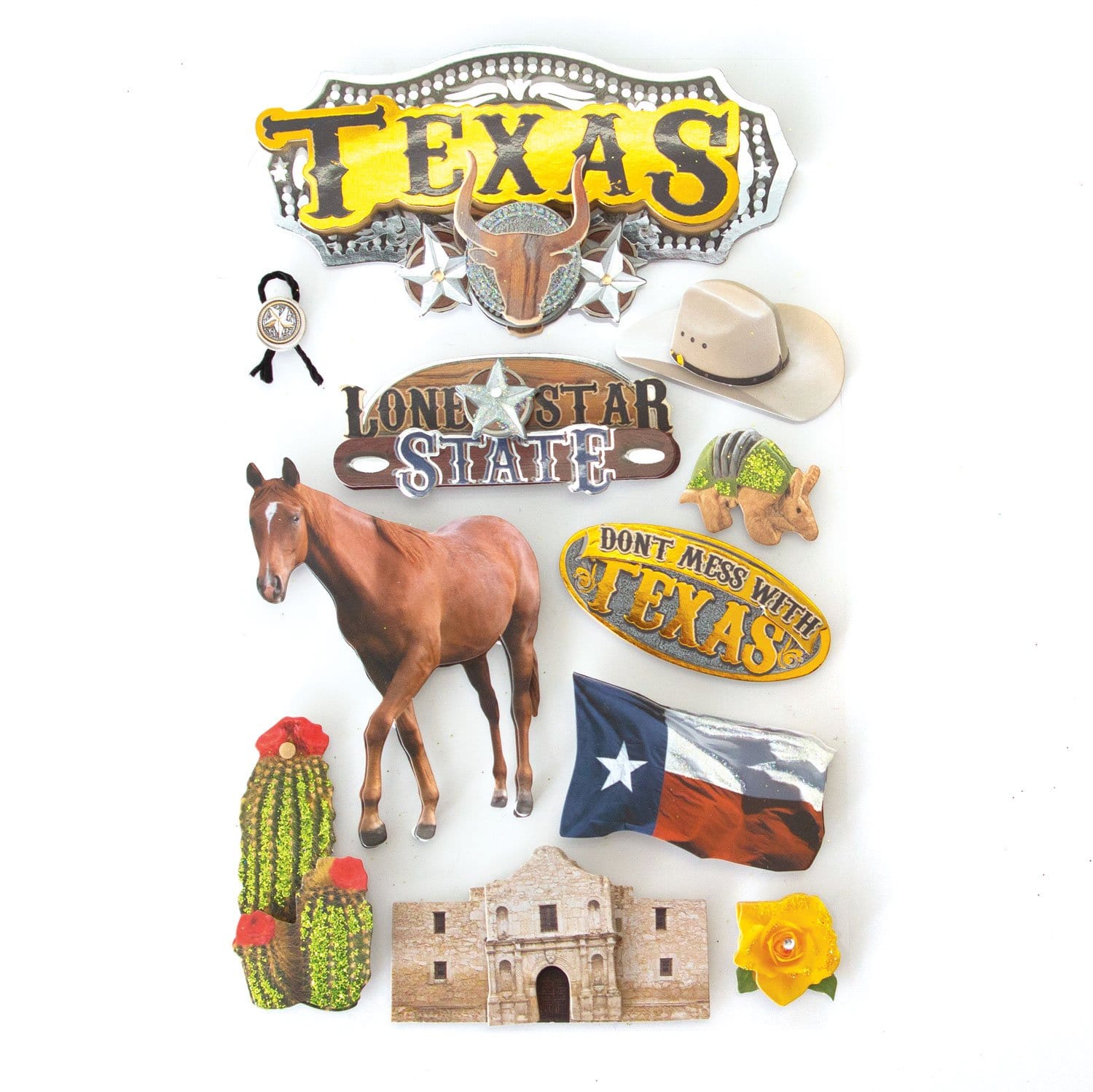  Scrapbook Stickers - 3D Texas、mySite、ghnorth