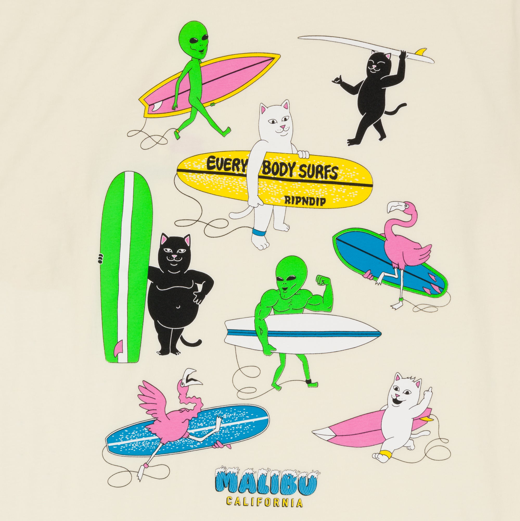  Everybody Surfs Tee (Natural)、mySite、merchandisen