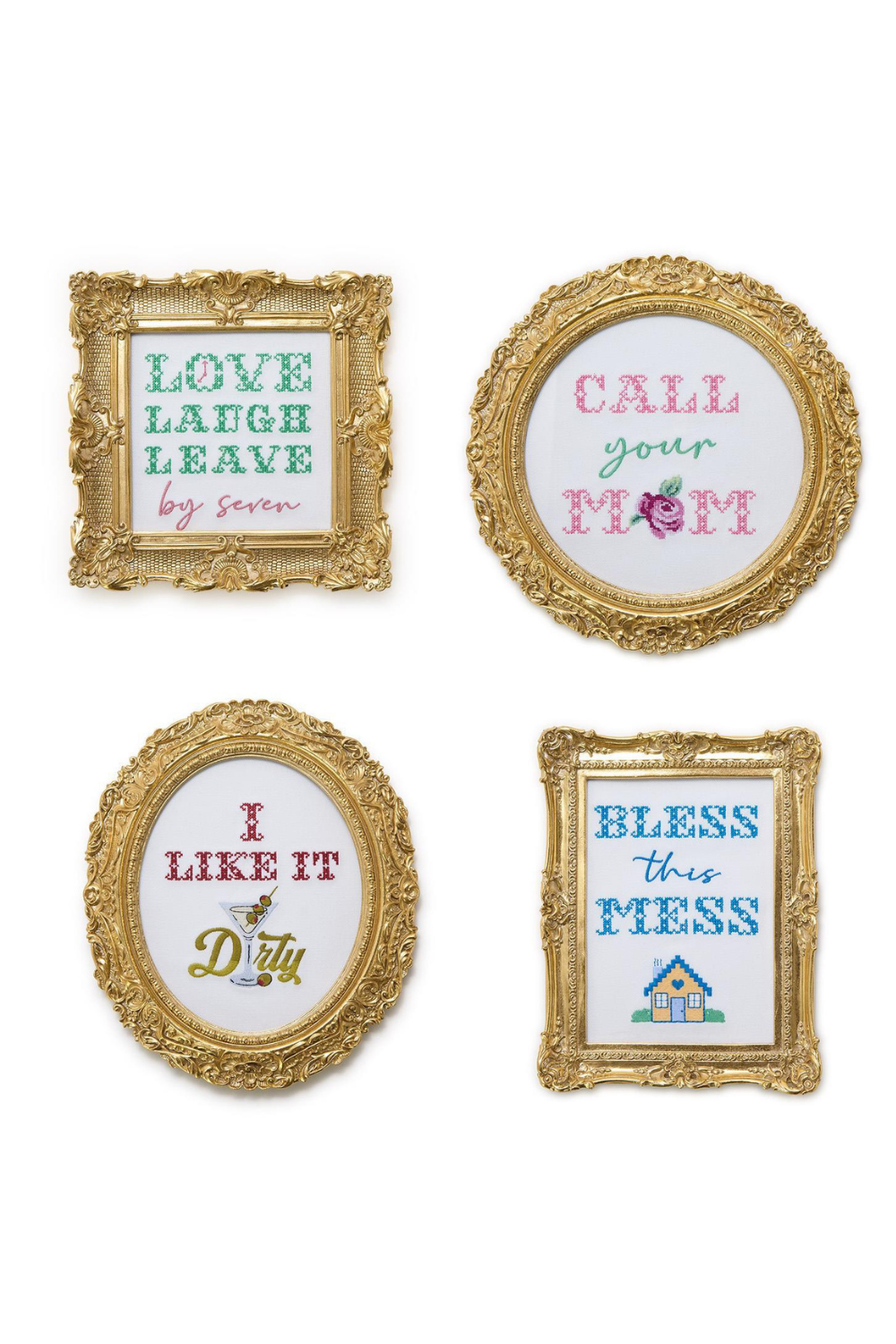 Embroidered Cross Stitch Framed Wall Art、mySite、hinf8tx79