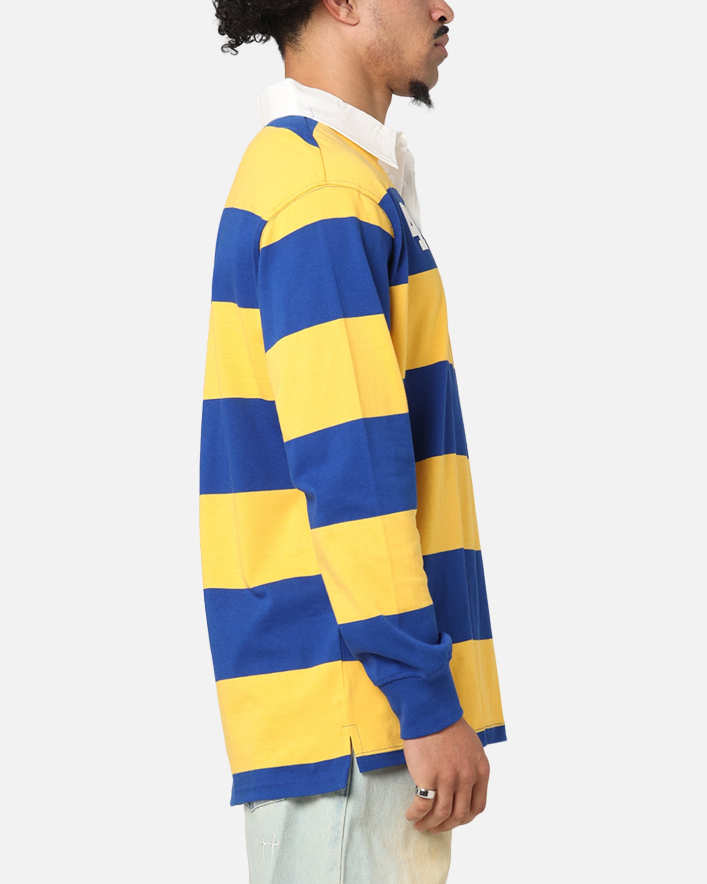 Bleacher Athletic Parramatta Eels NRL Stripe Rugby Polo Shirt Official Team Colour、mySite、zt4zffjzw
