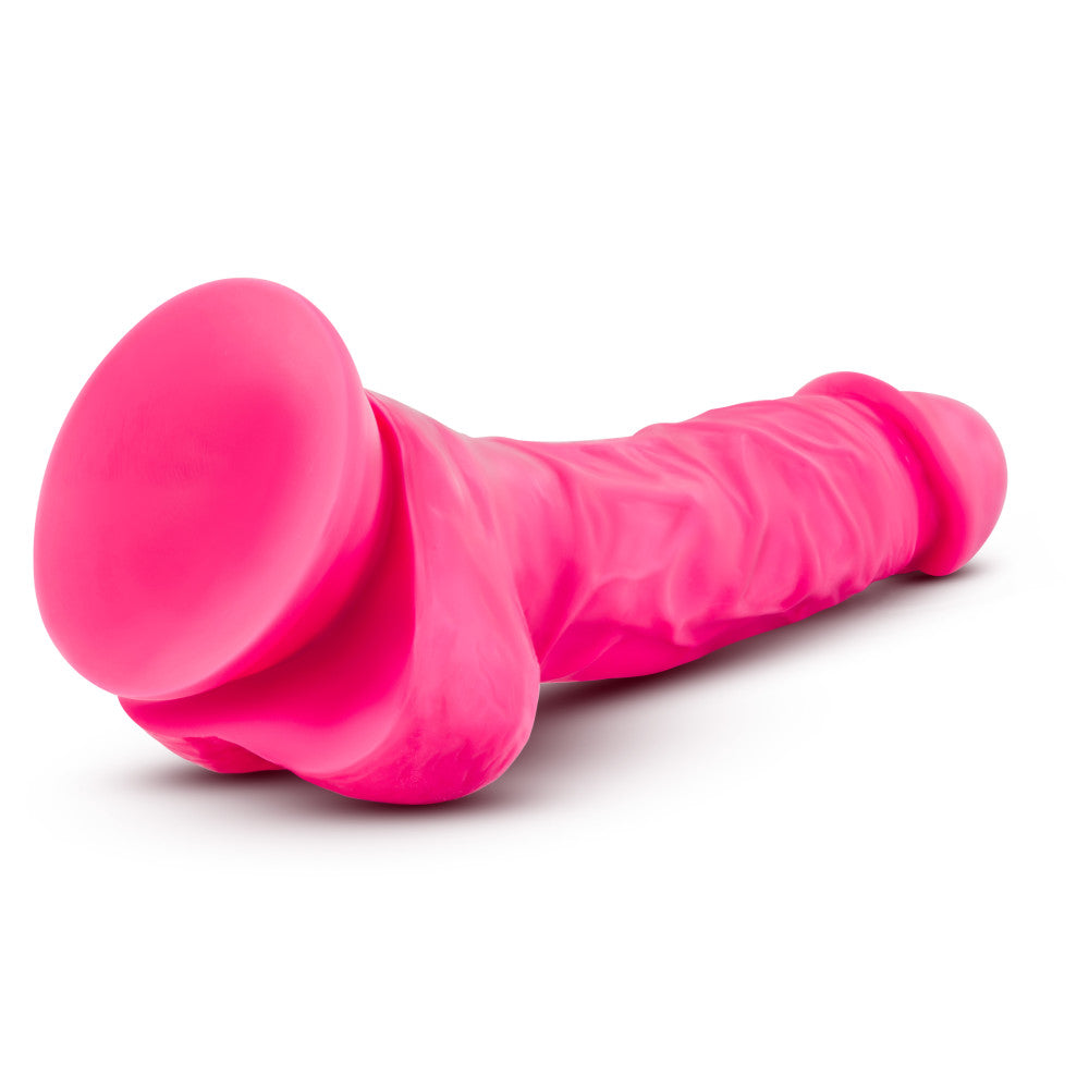 Neo Elite By Blush® | Neon Pink: 7.5-Inch Long Dildo - Made with Purio™ Silicone & SensaFeel® Dual Density Realistic Technology、mySite、bottomscart
