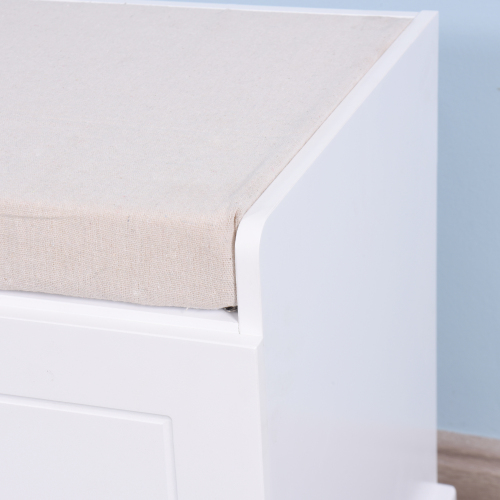 White Bathroom Floor-standing Storage Table with a Drawer、、casual