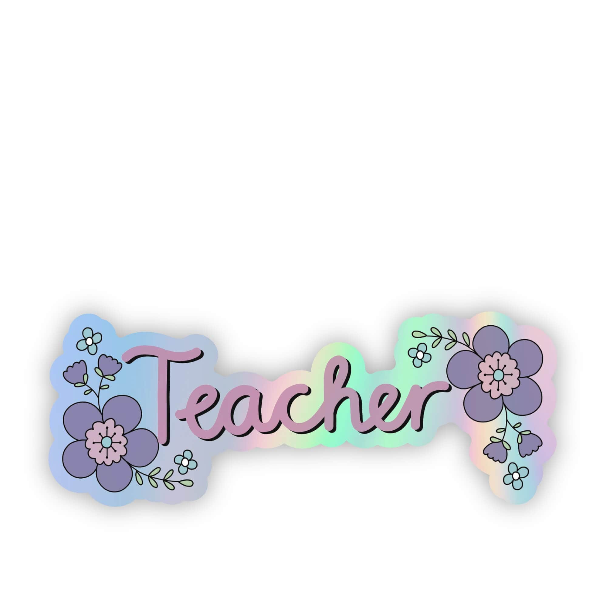 Holographic Teacher Floral Sticker、mySite、elrpsem3k