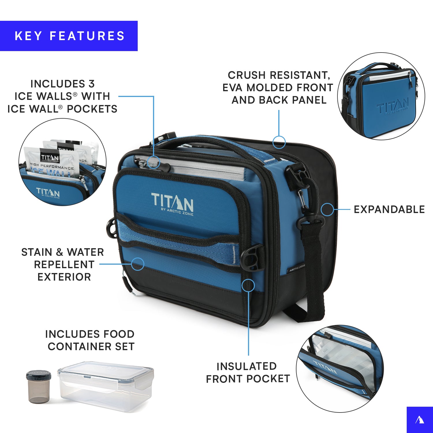 Fridge Cold Crush Resistant Expandable Lunch Bag、mySite、noshort