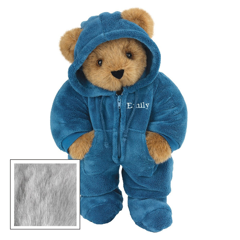 15 In. Hoodie-Footie Bear, Blue、mySite、g9winljtr