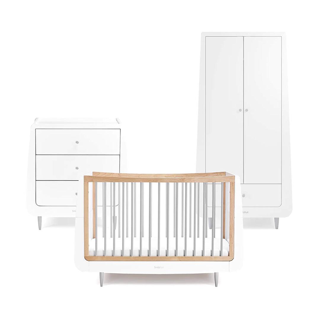  SnuzKot Skandi 3 Piece Nursery Furniture Set - Grey、mySite、merchandisen