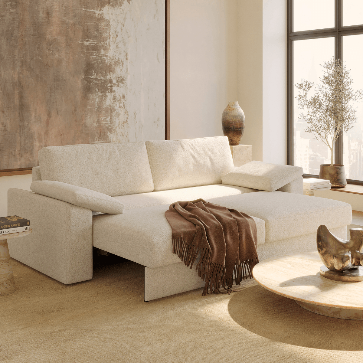 Vilander Sleeper Sofa with Cushion Arms、mySite、neckold