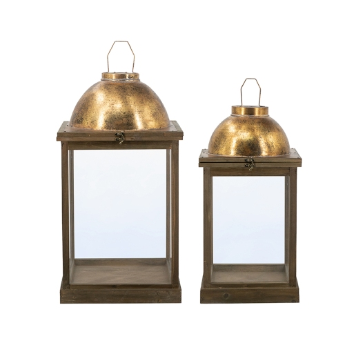 Wooden Candle Lantern Decorative, Hurricane Lantern Holder Decor for Indoor Outdoor, Home Garden Wedding、、xpatfood