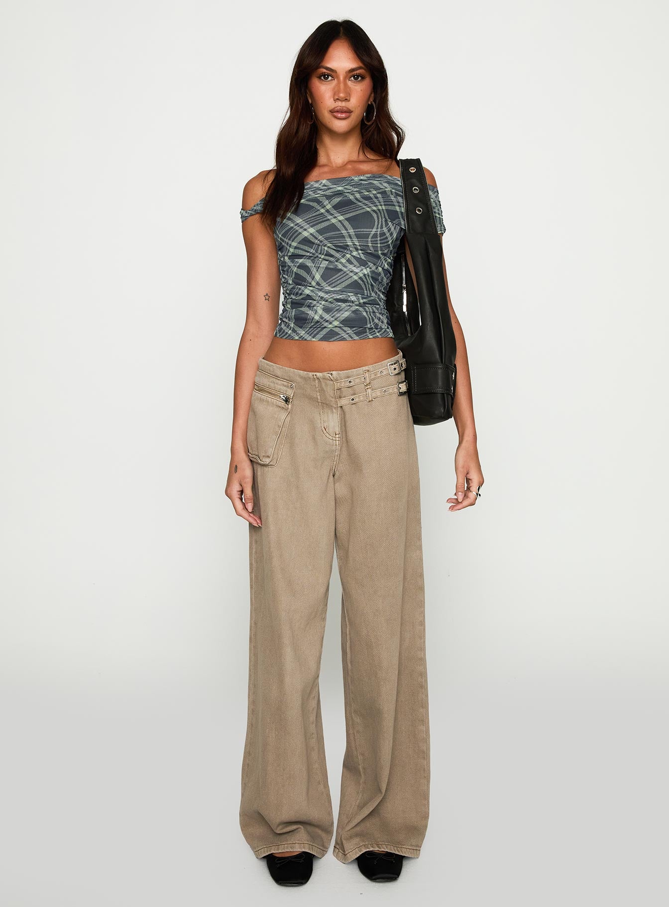 Sweet Embrace Off Shoulder Top Multi、mySite、solidvoid