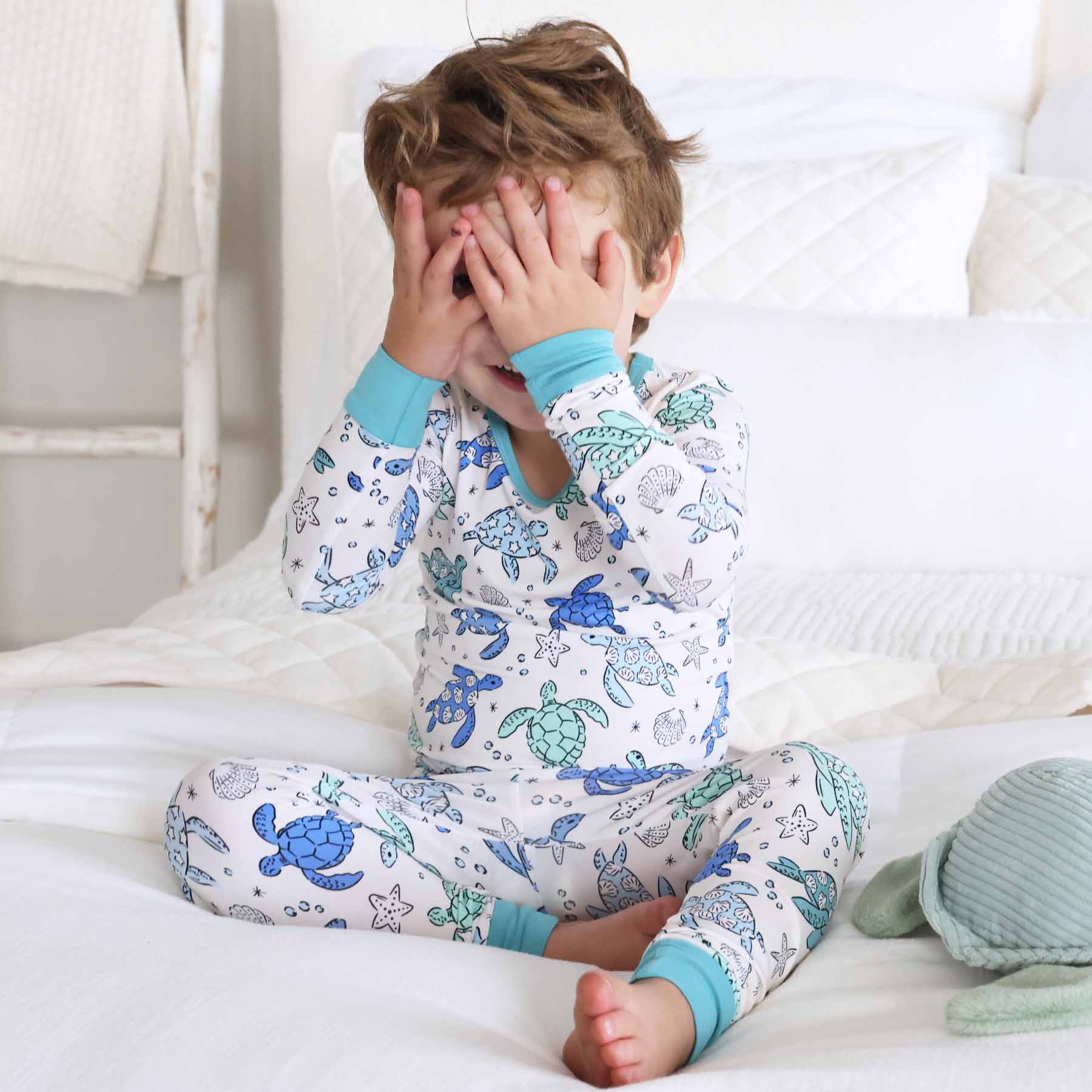  Sea Turtle Splash Two Piece Pajama Set、mySite、layawaytickets