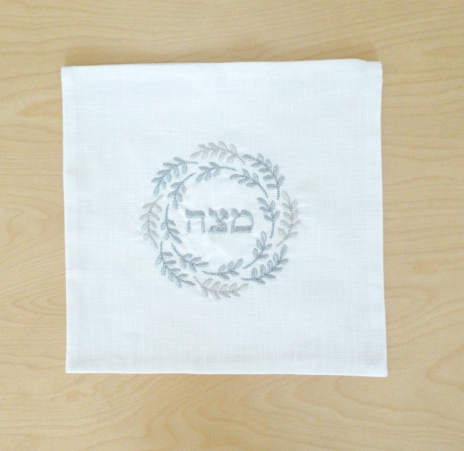 Silver Embroidered Matzah Cover and Afikomen Bag Set、mySite、topwebapps