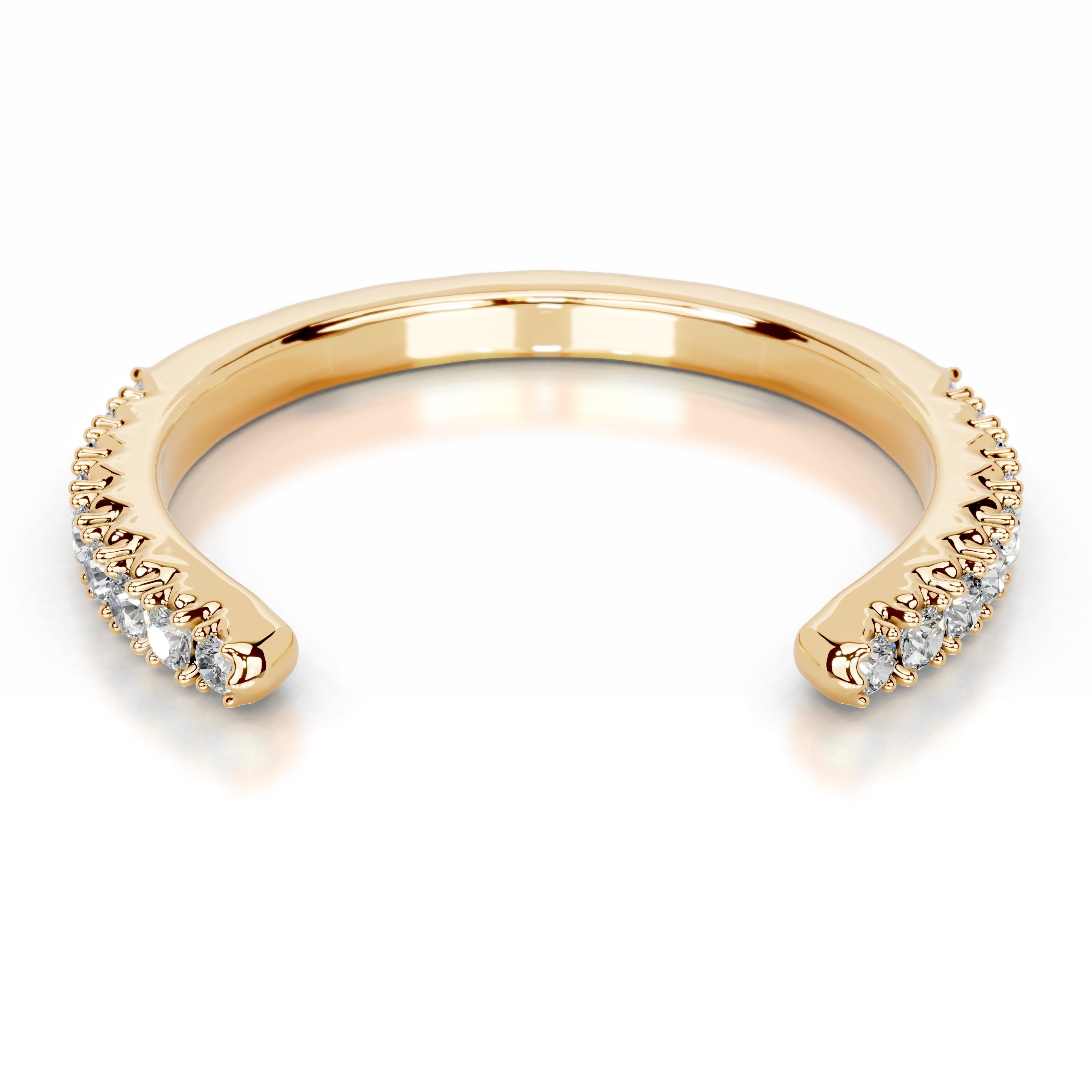 Himari Lab Grown Diamond Wedding band - 18K Yellow Gold、mySite、hinf8tx79