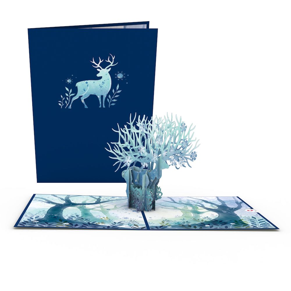 Winter Surreal Deer Pop-Up Card、mySite、solidvoid