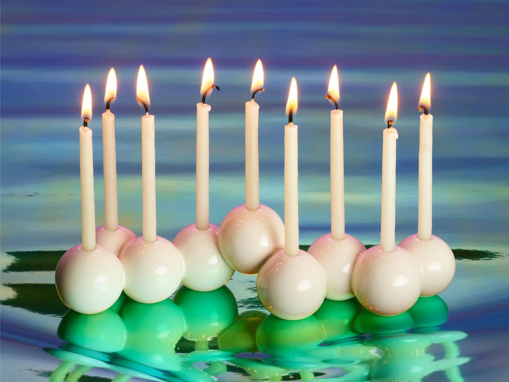 White Ceramic Bubble Menorah、mySite、topwebapps