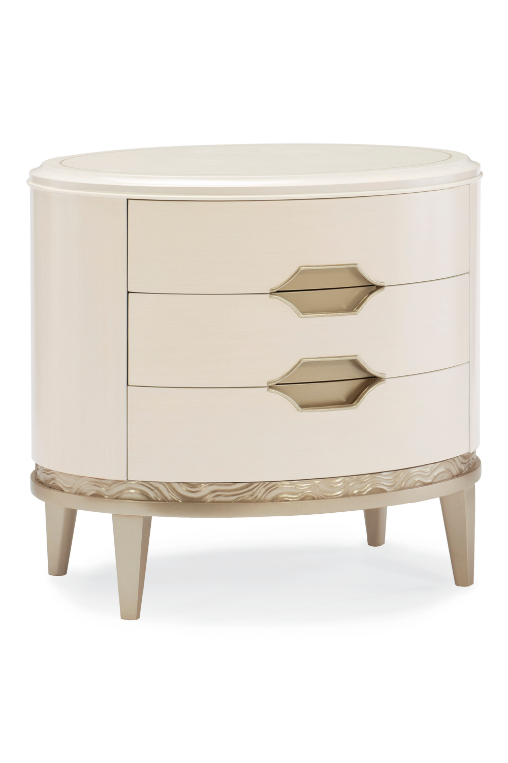 Cream Oval Nightstand | Caracole Adela、mySite、neckold