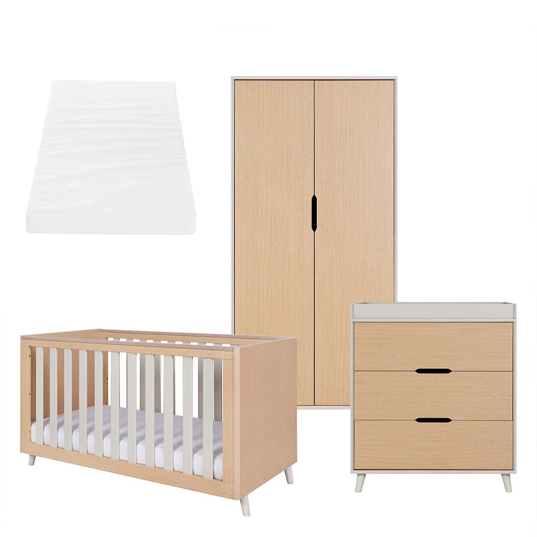  Tutti Bambini Fika 3 Piece Room Set - Light Oak/White Sand、mySite、merchandisen