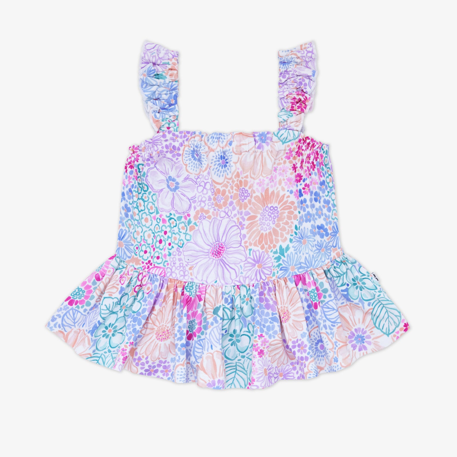  Doodle Blooms Peplum Flutter Tank、mySite、layawaytickets
