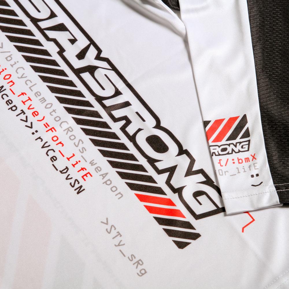  Stay Strong V5 Youth Race Jersey - White、mySite、merchandisen