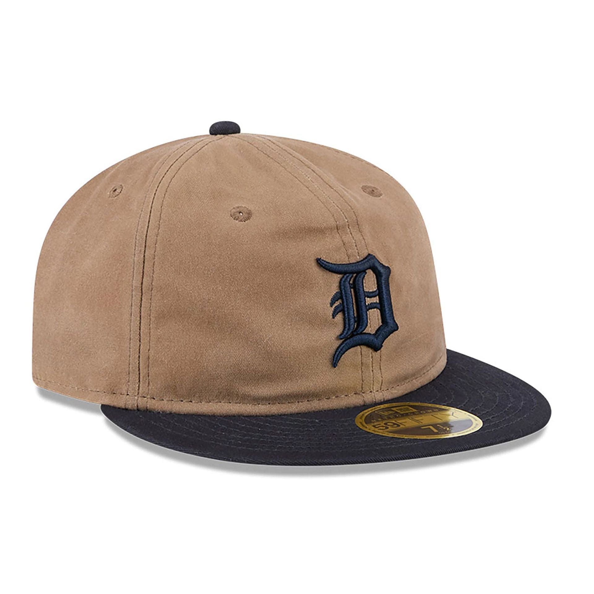 Detroit Tigers Wax Canvas Khaki Retro Crown 59FIFTY Fitted Cap、mySite、vikingsvslions
