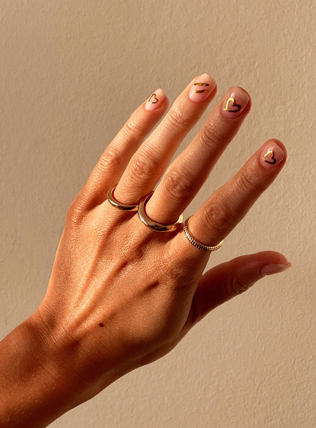 Floating Along Nail Stickers Gold、mySite、solidvoid