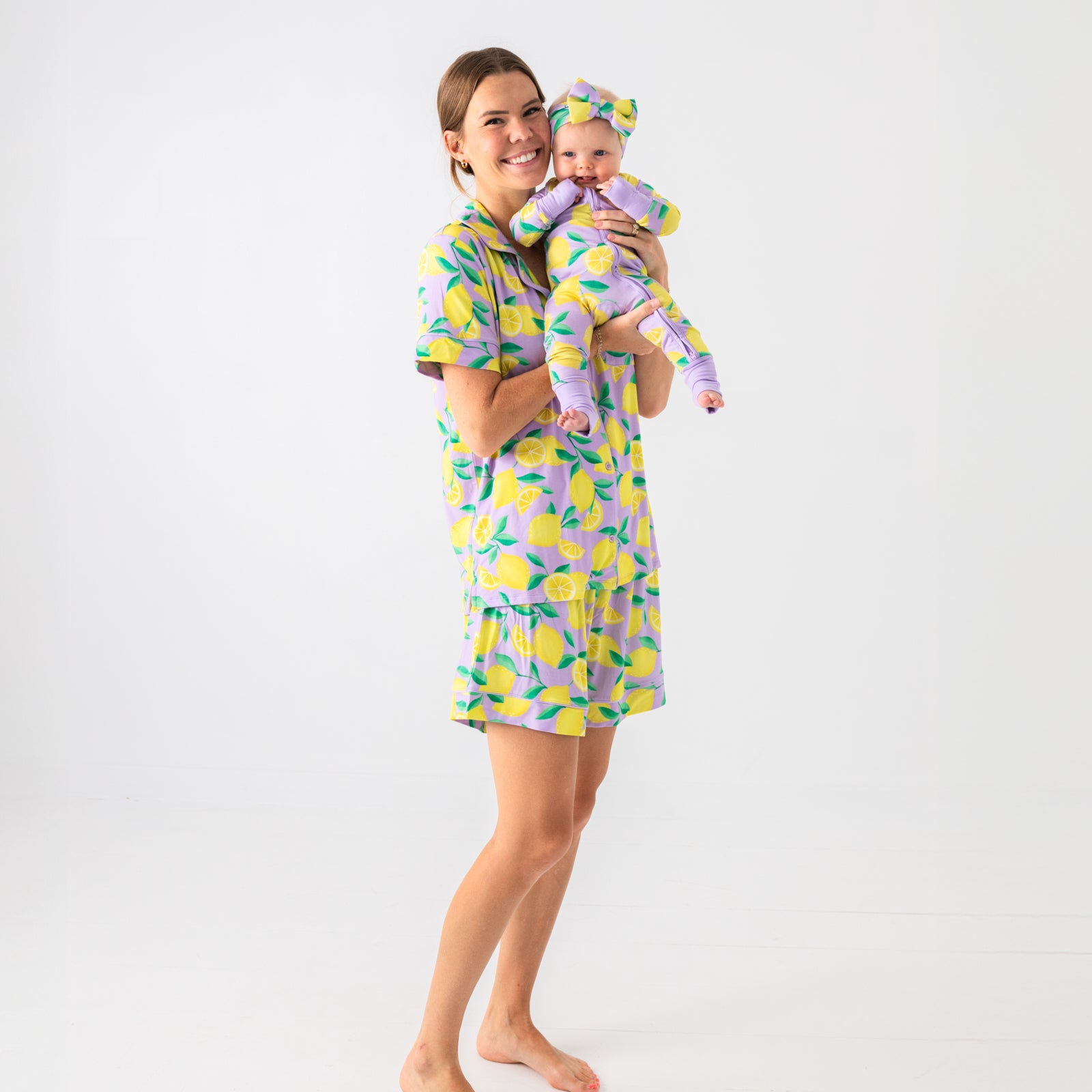  Lavender Sunny Citrus Women's Short Sleeve & Shorts Pajama Set、mySite、layawaytickets